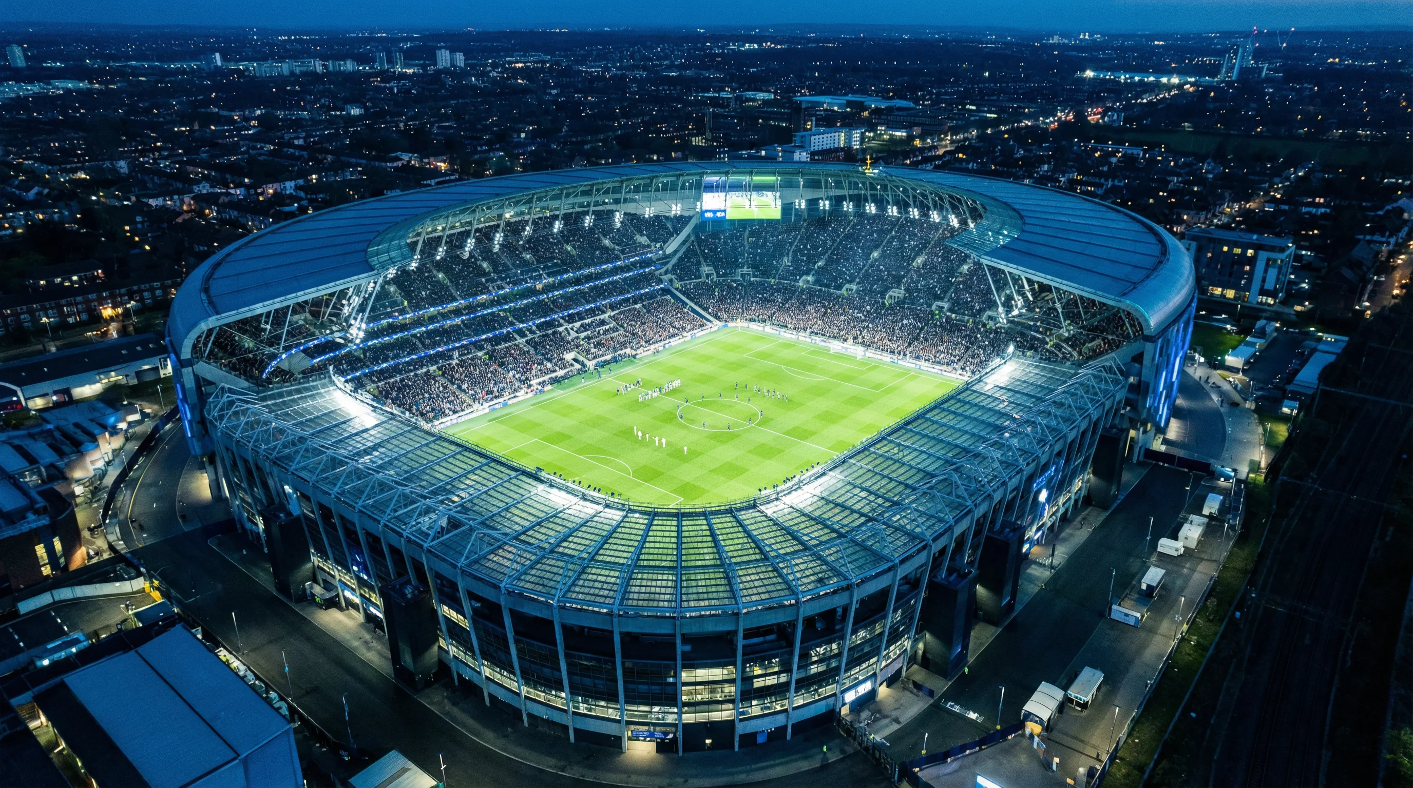 世界杯比赛体育场夜景